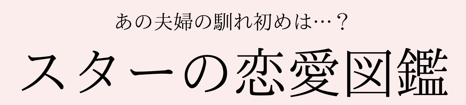 スターの恋愛図鑑